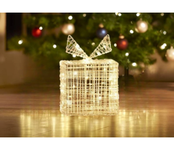 Nampook Boîte cadeaux lumineuse - Décoration de Noël - 40 LED - hauteur 20 cm