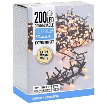 Nampook Guirlande de Noël - Linkable - 200 LED - 6 mètres - Eclairage blanc