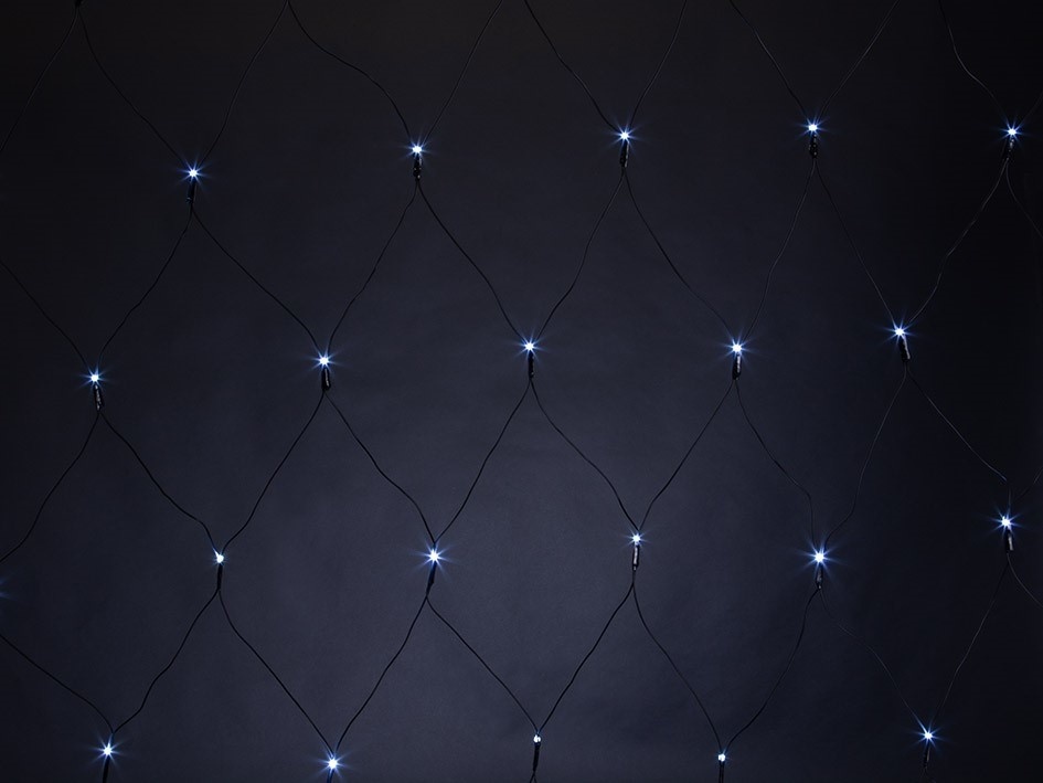Lumières de Noël Vellight - 2x2m - 144 LEDs- Blanc froid - intérieur et extérieur