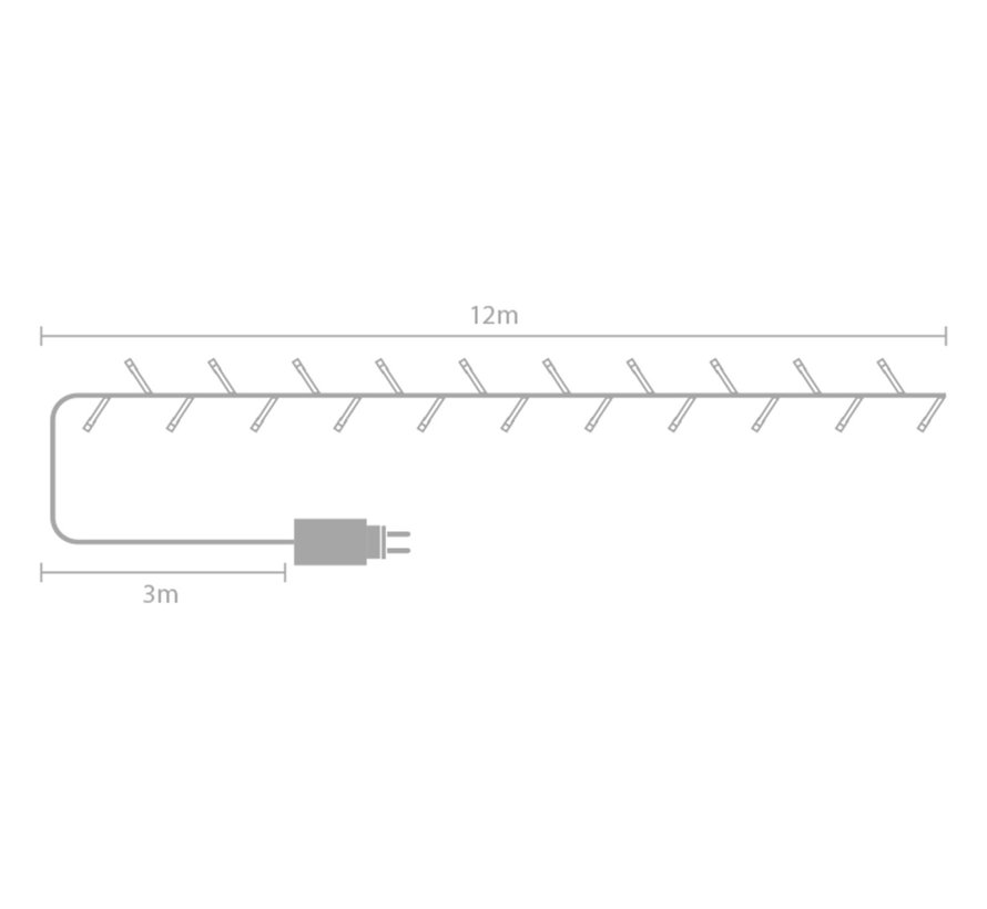 Guirlandes de Noël - 12m - 80 LEDs - Multicolores - Intérieur et extérieur