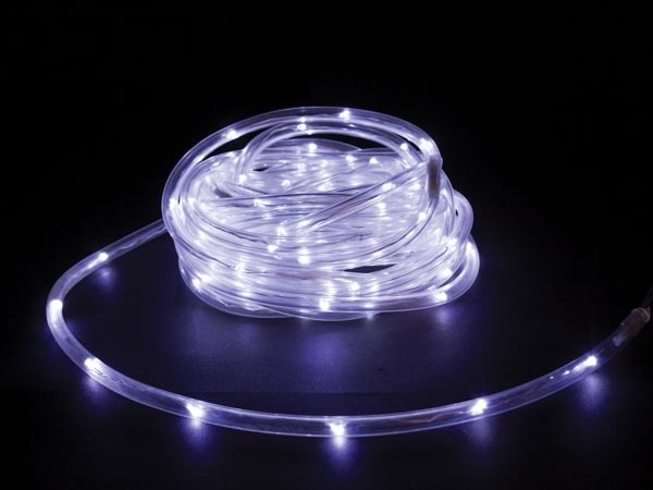 Lumière d'ambiance Microlight LED - 6 m - 120 LED - blanc chaud - câble transparent - 12 v