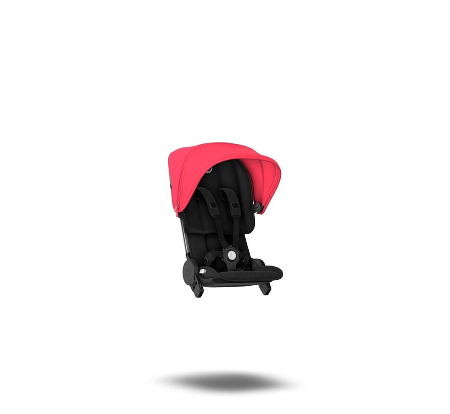 Bugaboo Ant Ensemble complet de style siège de poussette avec housse de protection solaire - Noir avec rouge