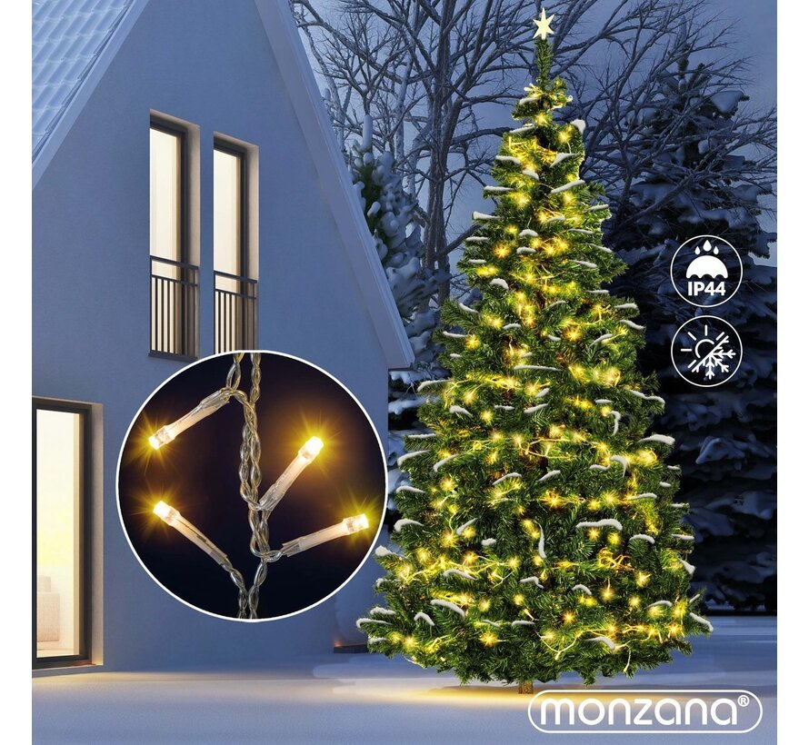 Guirlande lumineuse Monzana - 400 LEDs - 15 mètres - Blanc chaud - Pour l'intérieur et l'extérieur