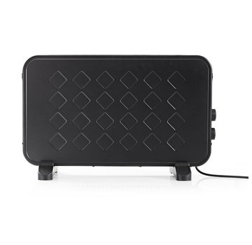 Nedis Nedis Electric Convector Heater - 2 niveaux de chaleur - Fonction Turbo - Thermostat réglable - 2000W - Noir