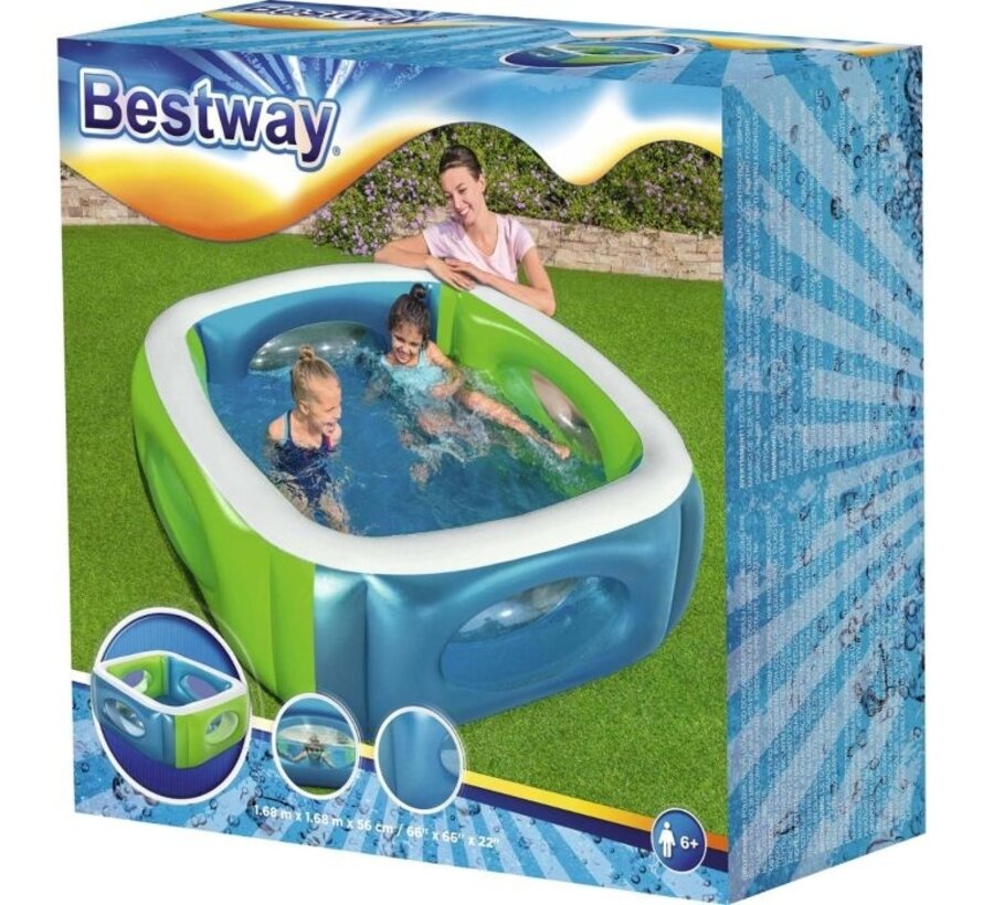 Fenêtre de la piscine familiale Bestway (168x168x56cm)