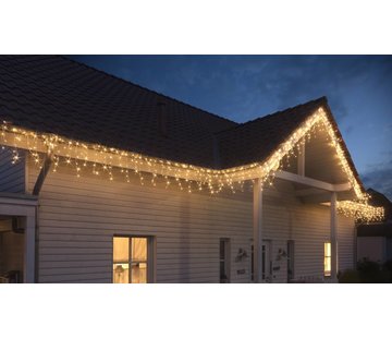 Nampook Lumière de Noël en forme de stalactites à LED - Nampook - Guirlande extérieur Noël - 480 LED WW - 9,5 mètres - Pour usage intérieur et extérieur