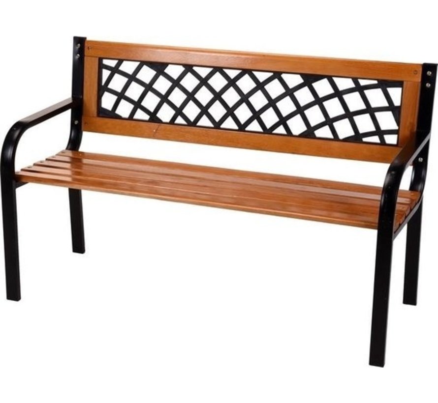 Banc de Jardin  Extérieur en bois  Ambiance - pour terasse - 2 places - 118cm