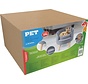 Pet Comfort Pet Bed - Animaux jusqu'à 80KG - Oreiller en velours doux - Lit surélevé pour chats et chiens - Gris - 40,5 x 36 cm