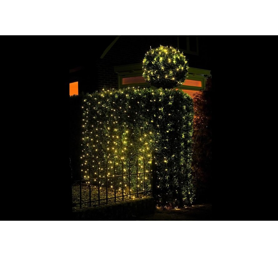 Filet lumineux de Noël Deuba avec 160 LED blanc chaud | pour l'intérieur et l'extérieur | 200 x 150 cm | AVEC télécommande