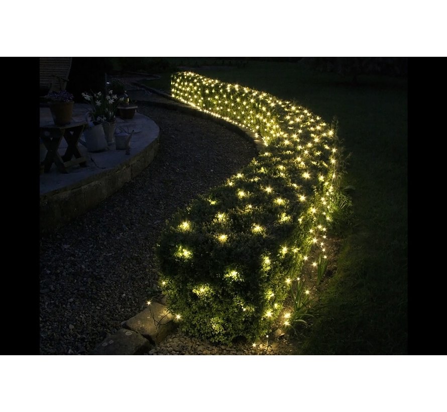 Filet lumineux de Noël Deuba avec 160 LED blanc chaud | pour l'intérieur et l'extérieur | 200 x 150 cm | AVEC télécommande