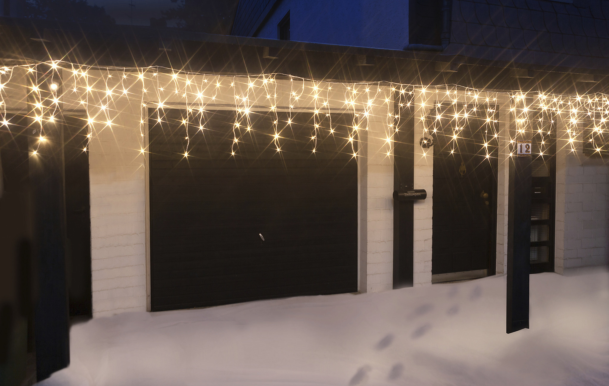 Guirlande lumineuse de Noël à LEDs blanc chaud 24 mètres