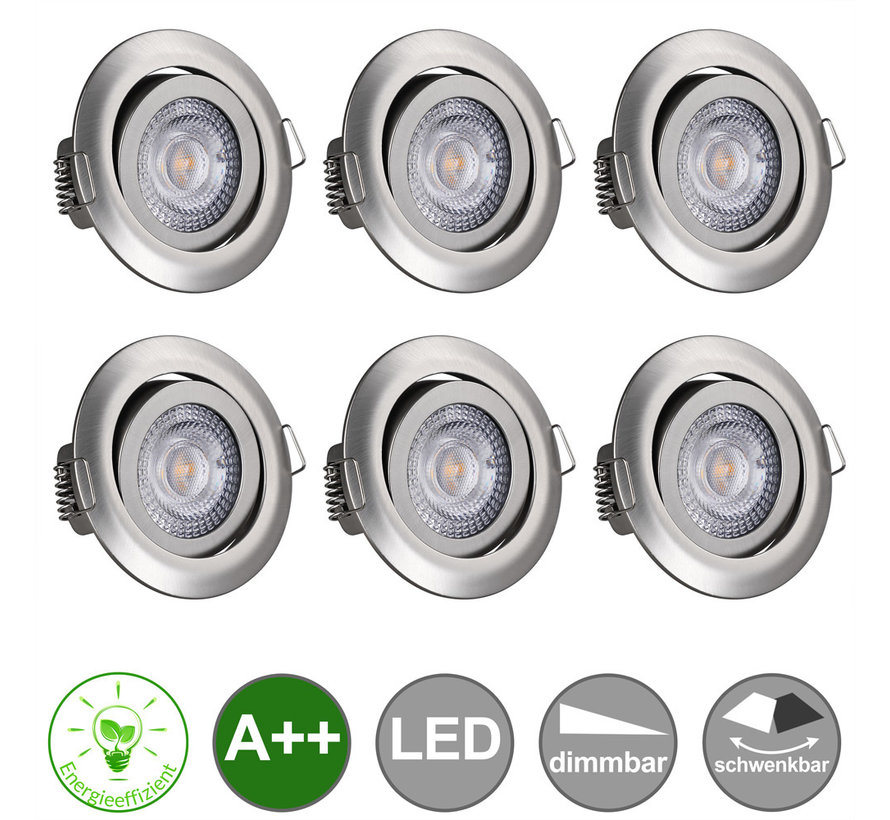 Ensemble de 6 pièces Monzana LED Krog nickel