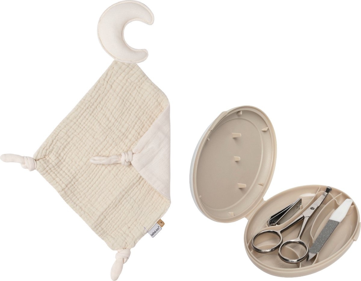Set cadeau câlin Bébé-jou en pur coton sable