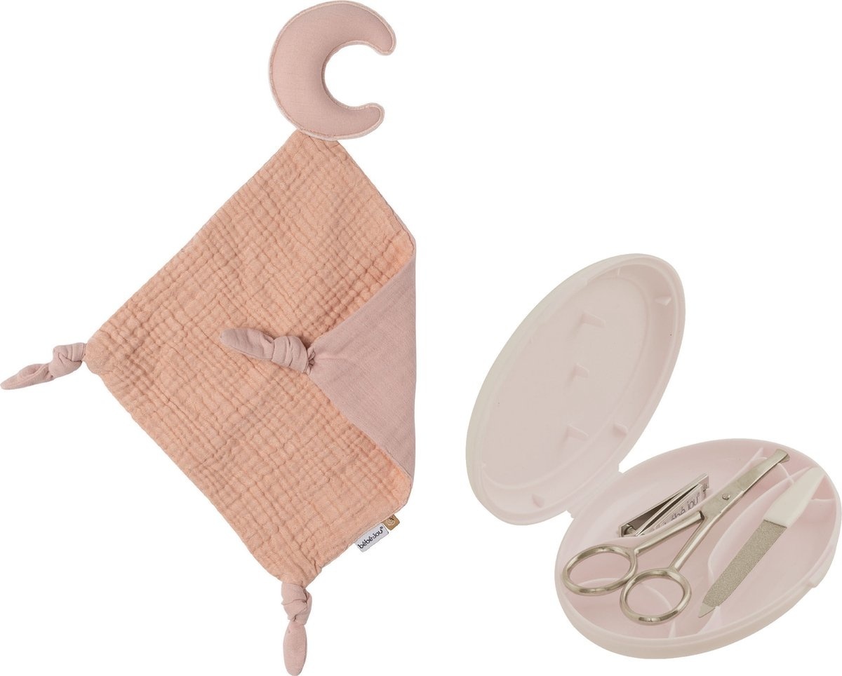 Coffret cadeau câlin Bébé-jou en pur coton rose