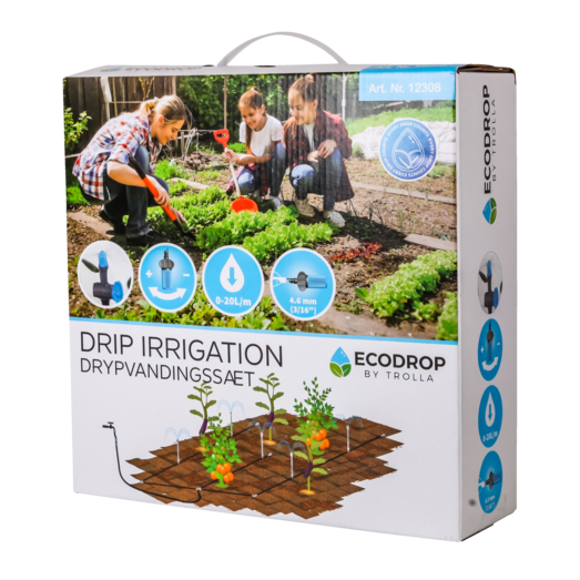 Ecodrop Système de goutte à goutte - Accessoires - 20m2 - Incluant 15m de tuyau