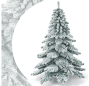 Santa Père Noël - Arbre de Noël - Avec flocons de neige - 657 branches - Vert et blanc - 180 cm