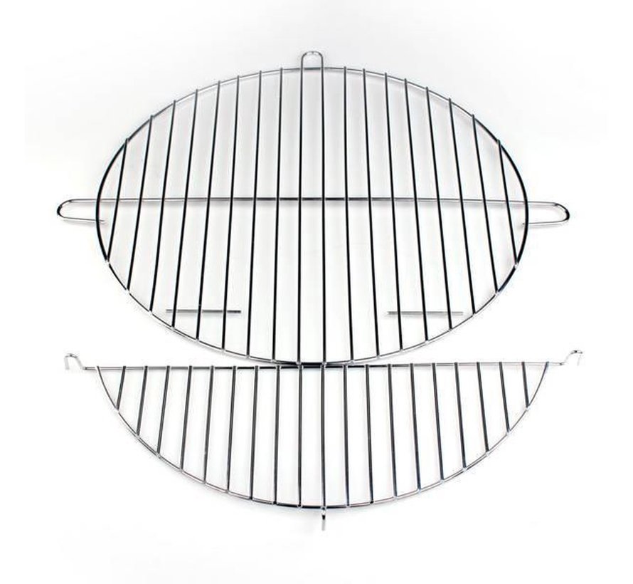 Barbecue à charbon de bois sur roulettes avec grille réglable - 47x47cm