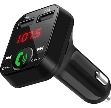 Wadu Émetteur FM Bluetooth - Récepteur Bluetooth embarqué - USB - Kit mains libres pour voiture