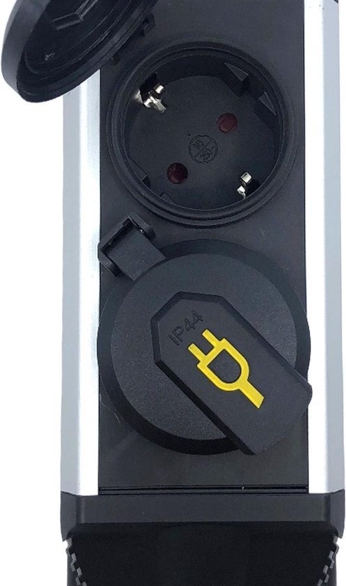Stanley Stanley - 2-Fold Socket Core - Avec couvercles rabattables et interrupteur différentiel