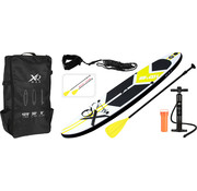 XQ Max Planche de stand up paddle gonflable blanc, noir & jaune 320 cm 150 kg max - XQ Max - Pack complet planche & accessoires
