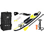 Planche de stand up paddle gonflable blanc, noir & jaune 320 cm 150 kg max - XQ Max - Pack complet planche & accessoires