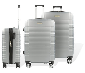 Hoffmanns Hoffmanns Set de valises 3 pièces - XXL 76x52x30cm - Travelstar Silver