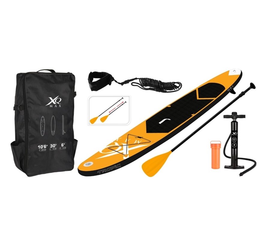 XQ Max 6-piece SUP board with FREE Waterproof Phone case - 320cm - Gonflable - Qualité robuste - Max. 150kg