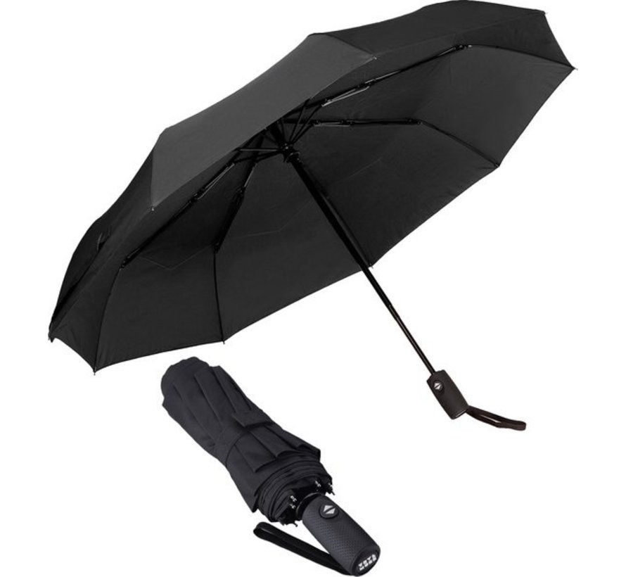 TRVLMORE Parapluie automatique Storm - jusqu'à 100km p/h - Ø 107 cm - Noir
