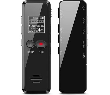 Auronic Enregistreur vocal numérique Auronic - Dictaphone - Stockage 8GB - Réduction de bruit - USB - Noir