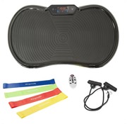 LifeGoods Plaque vibrante LifeGoods - renforcement musculaire -  Haut-parleur Bluetooth - 180 niveaux - perte de poids et tonification - Télécommande - Noir