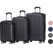 TRVLMORE Set de valises TRVLMORE - 3 pièces - 38L + 70L + 110L - Noir