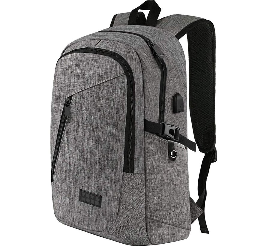 TRVLMORE Sac à dos - 25 L - 15.6 inch - Sac à dos pour ordinateur portable - Déperlant - Gris