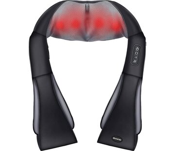 Auronic Auronic Wireless Shiatsu Massage Cushion - Appareil de massage électrique pour le cou et les épaules - Infrarouge - Noir