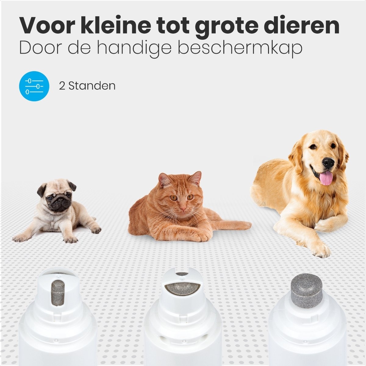 Auronic Auronic lime à ongles électrique - pour animaux - rechargeable -  sans fil - tête de lime en diamant - chiens/chats - blanc
