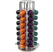 KitchenBrothers KitchenBrothers Porte-capsules - Nespresso - 42 Tasses - Pivotant - acier inoxydable