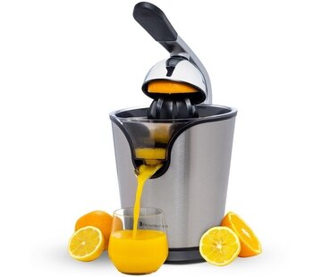 KitchenBrothers Presse-agrumes électrique - KitchenBrothers - Presse-orange et citron - 160W - acier inoxydable - Noir