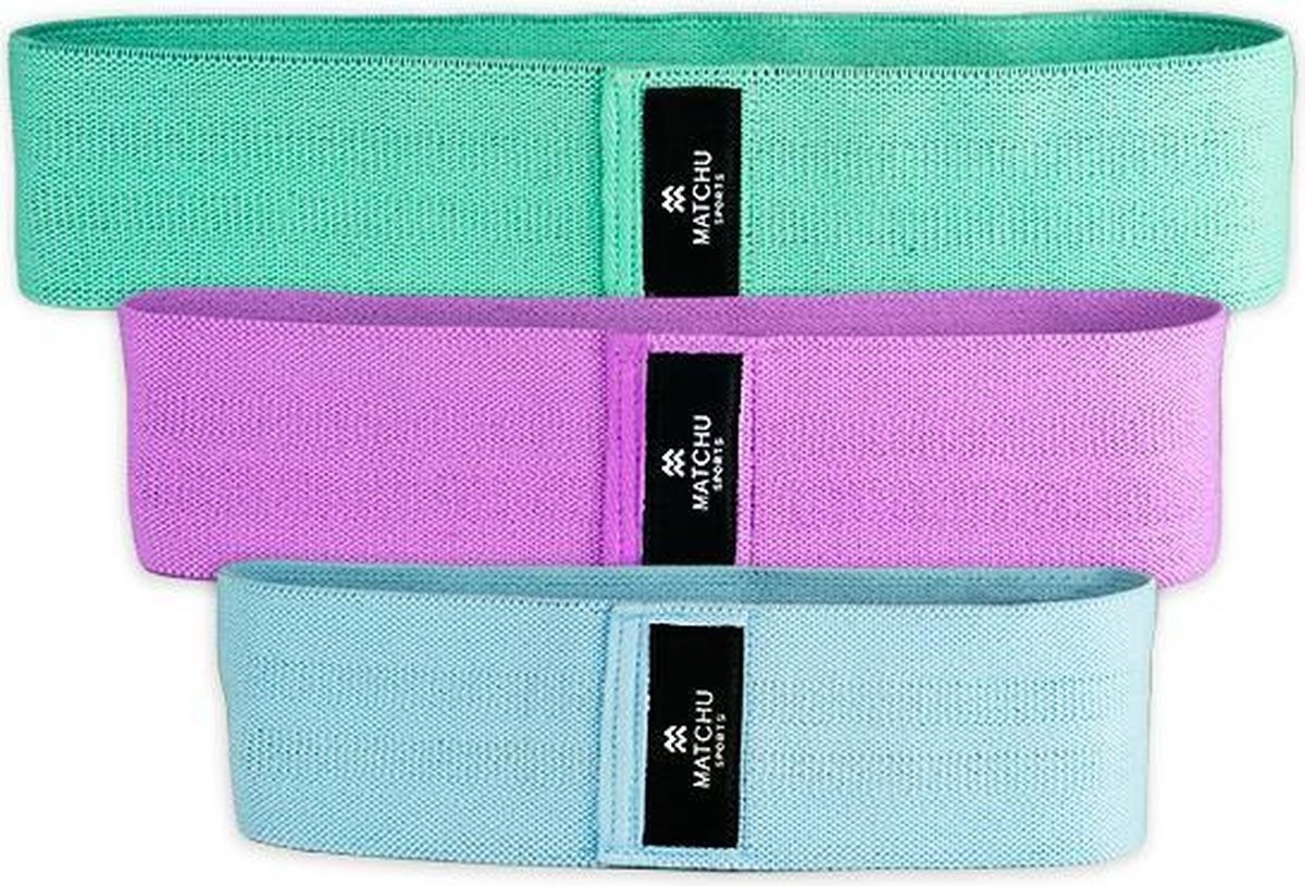 Elastique musculation Matchu Sports - Lot de 3 Bandes de résistance elastiques de Fitness -