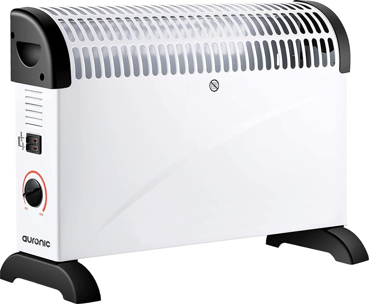 Auronic Chauffage électrique - 750/1250/2000 Watts - Thermostat réglable - Blanc