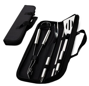 CuisiNoon CuisiNoon® BBQ Accessories set - Incl. storage cover - BBQ Set with BBQ tongs, fork, spatula and skewers