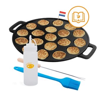 CuisiNoon Ensemble complet de fabrication de Blini - CuisiNoon® -  Poêle à Blini avancée - Livre de cuisson inclus