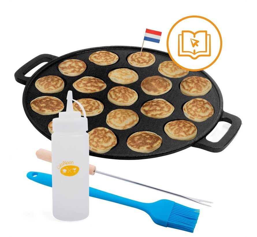 Ensemble complet de fabrication de Blini - CuisiNoon® -  Poêle à Blini avancée - Livre de cuisson inclus