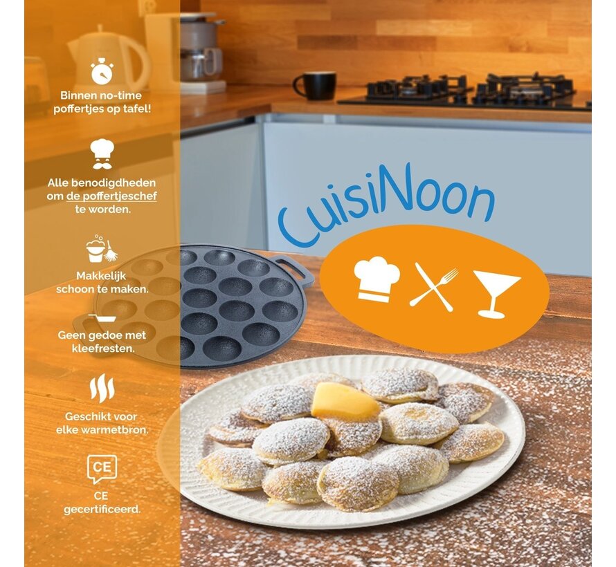 Ensemble complet de fabrication de Blini - CuisiNoon® -  Poêle à Blini avancée - Livre de cuisson inclus