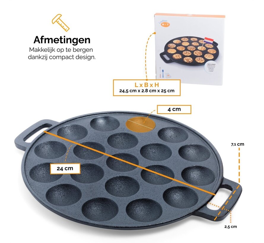 Ensemble complet de fabrication de Blini - CuisiNoon® -  Poêle à Blini avancée - Livre de cuisson inclus