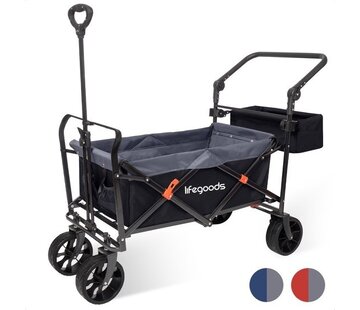 LifeGoods Chariot pliable - LifeGoods - 103L - 120kg - 98x45cm - Noir/gris