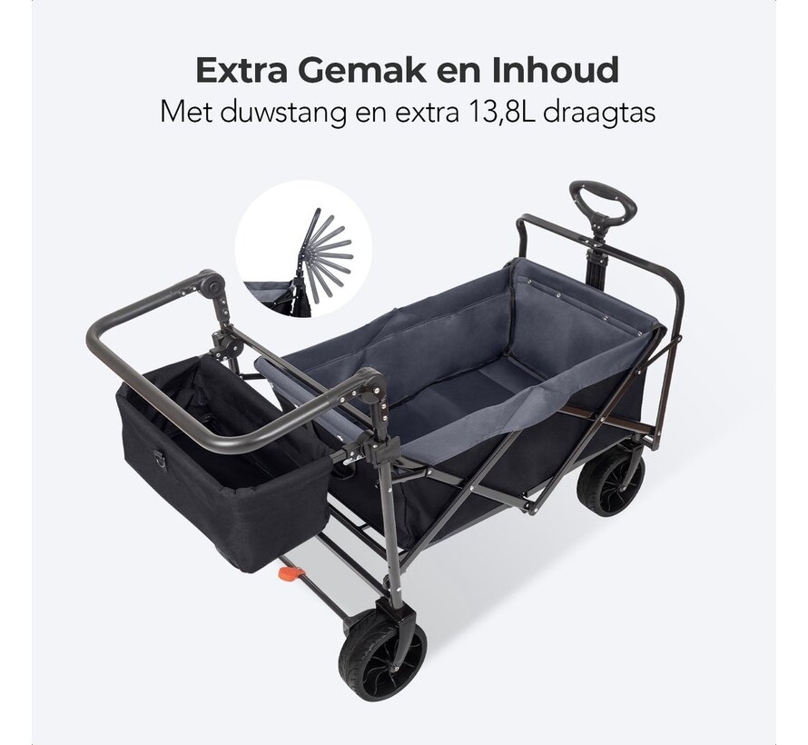 Chariot pliable - LifeGoods - 103L - 120kg - 98x45cm - Noir/gris