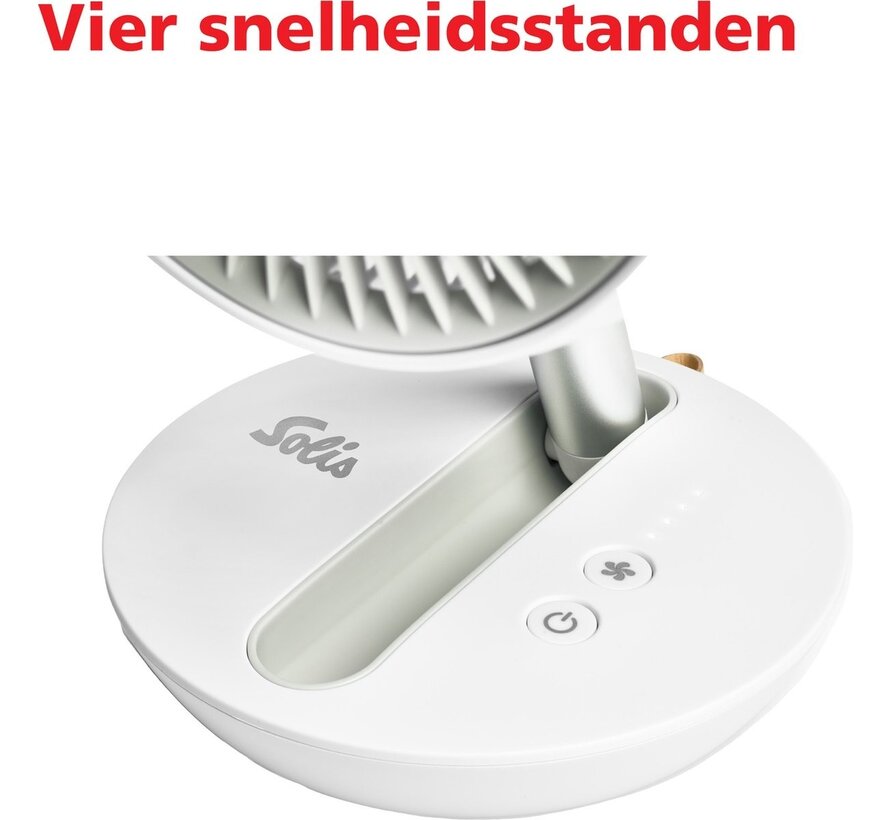 Ventilateur Solis - Ventilateur USB rechargeable - Blanc