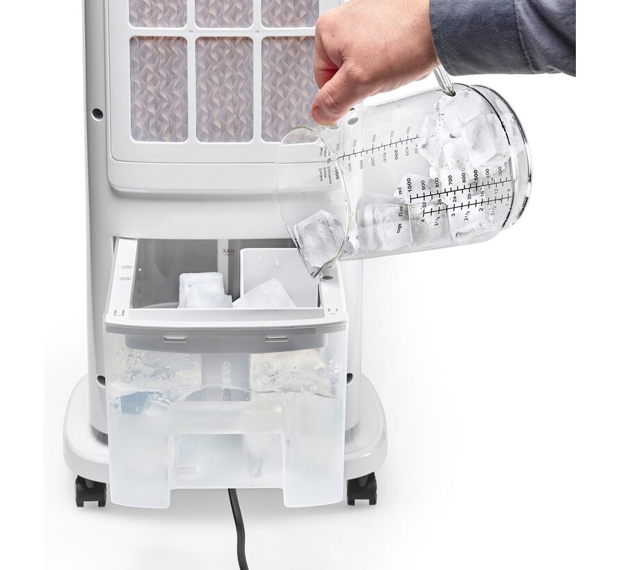 Ventilateur Solis Cool Air 7587 - Refroidisseur d'air mobile sans vidange - sur pied avec ventilateur - avec télécommande - blanc