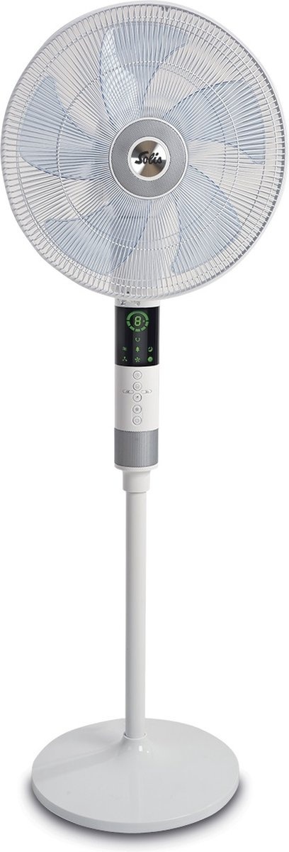 Ventilateur sur pied - Solis - Ventilateur sur pied Breeze 360° 7582 - Ventilateur avec télécommande - fonction minuterie - 140 cm de hauteur - blanc