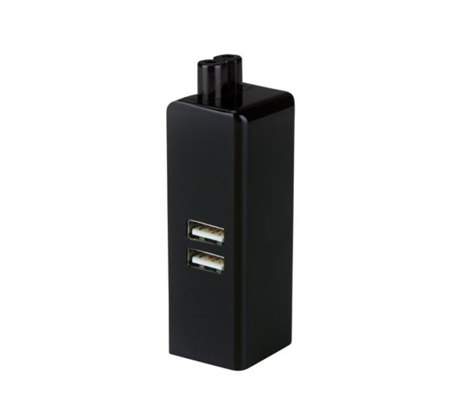 Chargeur en ligne compact avec connexion USB - 5 Vdc - 2,1 A - 10,5 W