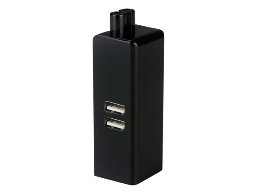 Chargeur en ligne compact avec connexion USB - 5 Vdc - 2,1 A - 10,5 W